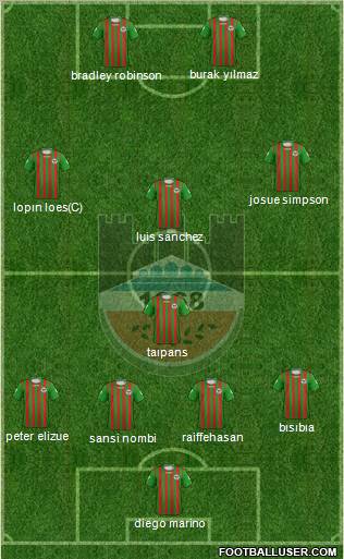 Diyarbakirspor football formation