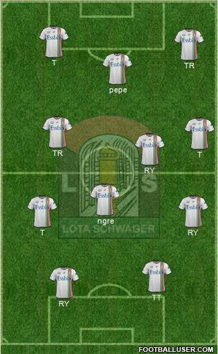 CD Lota Schwager S.A.D.P. 5-4-1 football formation