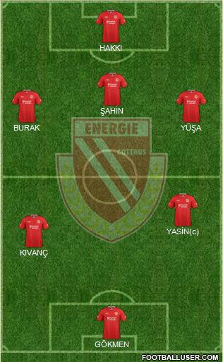 FC Energie Cottbus 5-4-1 football formation