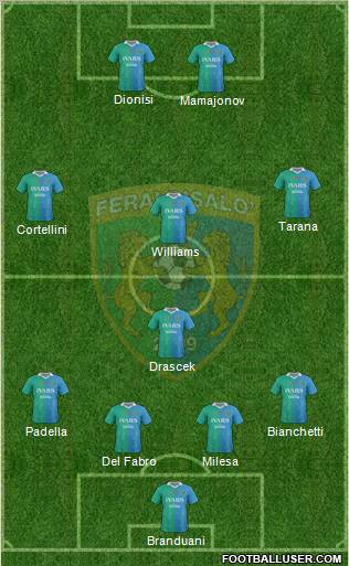 Feralpi Salò 4-1-3-2 football formation