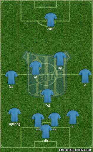 FK Leotar Trebinje 5-4-1 football formation