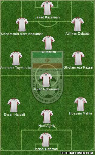 Iran 3-4-2-1 football formation