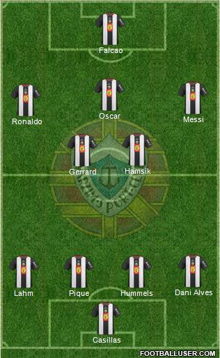 Varzim Sport Clube 4-4-2 football formation
