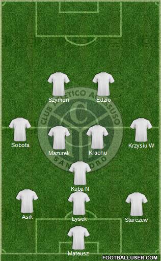 Acassuso 3-5-2 football formation
