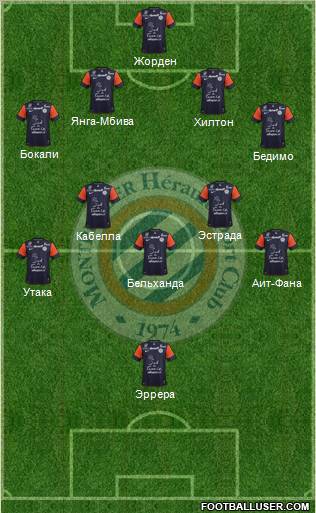 Montpellier Hérault Sport Club 4-5-1 football formation