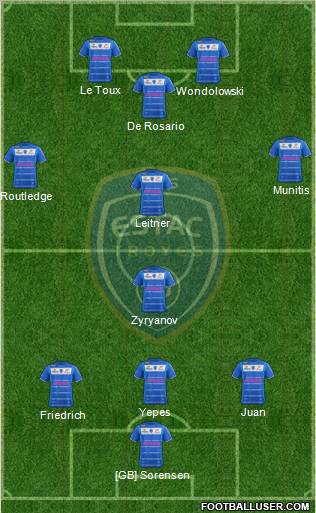 Esperance Sportive Troyes Aube Champagne 3-5-1-1 football formation