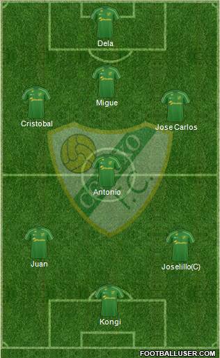 Coruxo F.C. 4-5-1 football formation