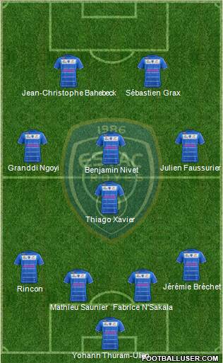 Esperance Sportive Troyes Aube Champagne 4-3-1-2 football formation