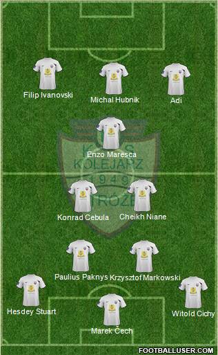 Kolejarz Stroze football formation