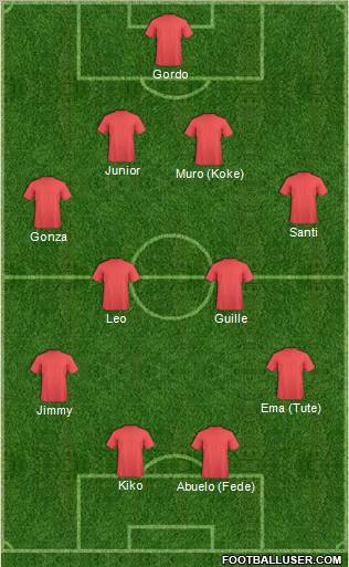 Dream Team 4-4-2 football formation