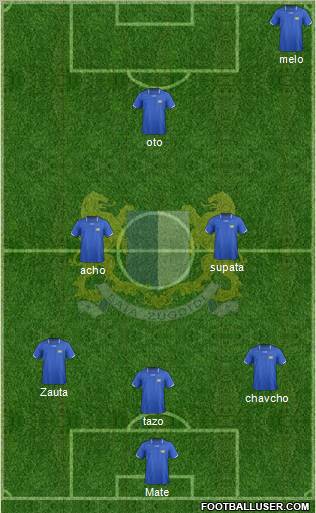 Baia Zugdidi 4-2-2-2 football formation