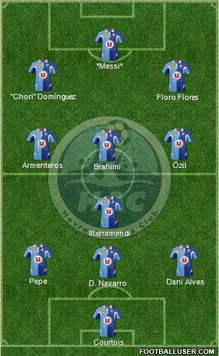 Havre Athletic Club 3-4-2-1 football formation