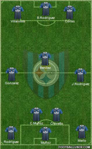 CD Huachipato 4-4-1-1 football formation