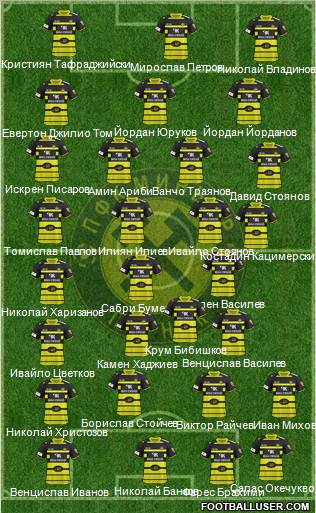 Minyor (Pernik) 4-4-1-1 football formation