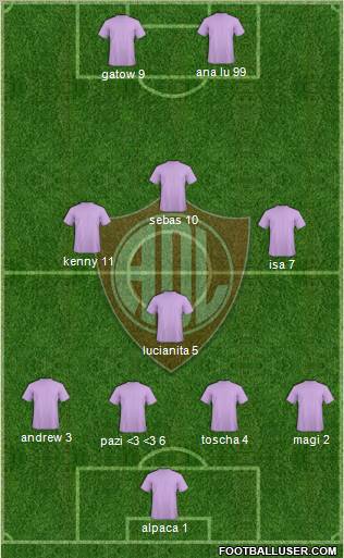 C Defensor Lima 4-4-2 football formation