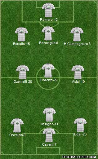 Hereford United 3-4-3 football formation
