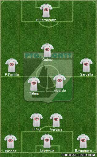 CD Puerto Montt 4-5-1 football formation