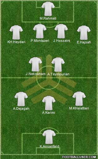 Saipa Karaj 4-2-3-1 football formation