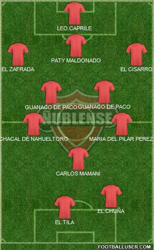 CD Ñublense S.A.D.P. 5-4-1 football formation