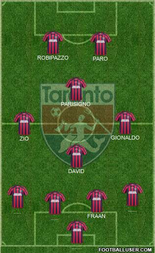 Taranto 4-4-2 football formation