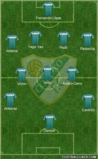 Coruxo F.C. 3-5-1-1 football formation