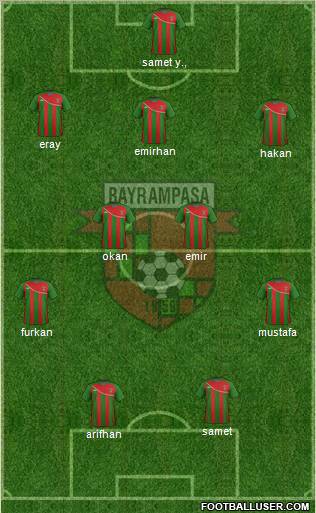 Bayrampasa 4-4-2 football formation