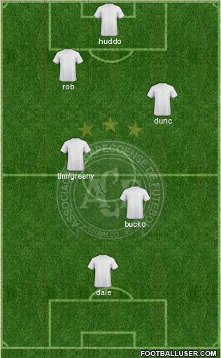 A Chapecoense F 4-4-1-1 football formation