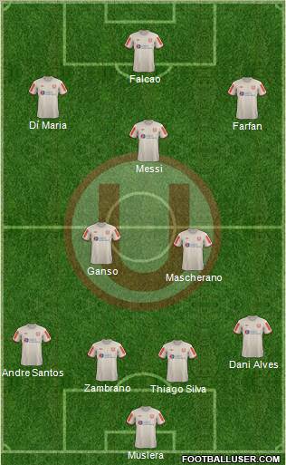 C Universitario D 4-4-2 football formation