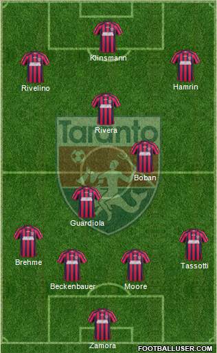 Taranto 4-2-1-3 football formation