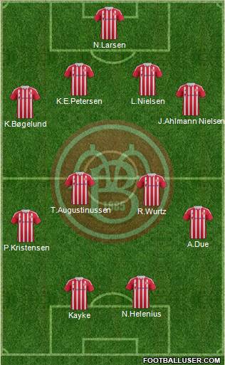 Aalborg Boldspilklub 4-4-1-1 football formation