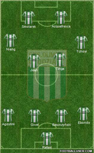 Olimpia Grudziadz football formation