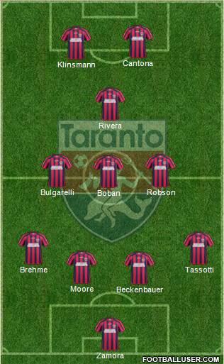 Taranto 4-3-1-2 football formation