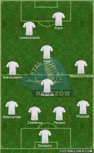 Stal Rzeszow 4-4-1-1 football formation