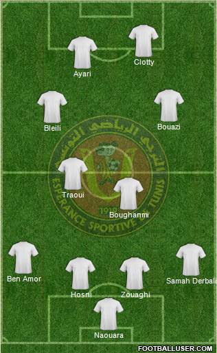 Espérance Sportive de Tunis 4-4-2 football formation