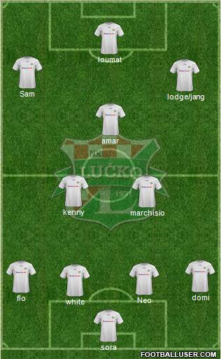NK Lucko 4-3-3 football formation