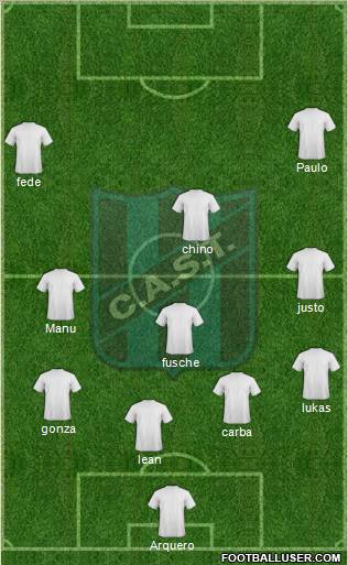 San Telmo 4-3-1-2 football formation