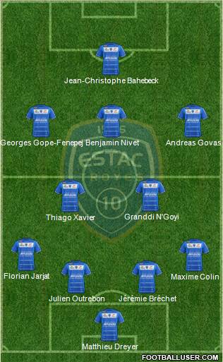 Esperance Sportive Troyes Aube Champagne football formation