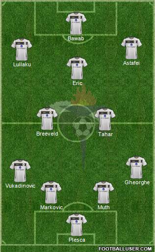 AS Gaz Metan Medias 4-2-3-1 football formation