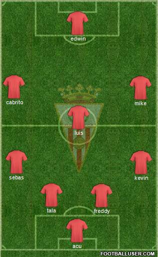 Algeciras C.F. 4-3-2-1 football formation