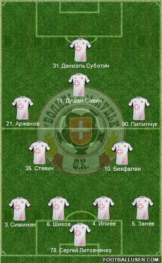 SC Volyn Lutsk 5-4-1 football formation