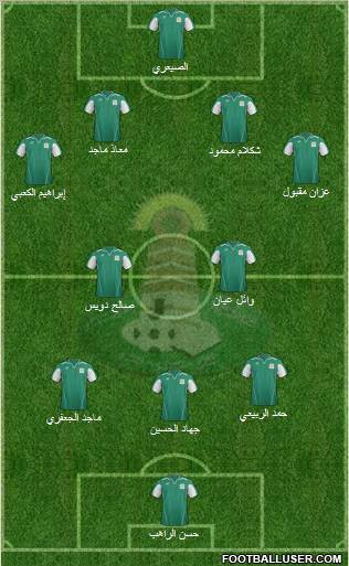 Najran 4-5-1 football formation