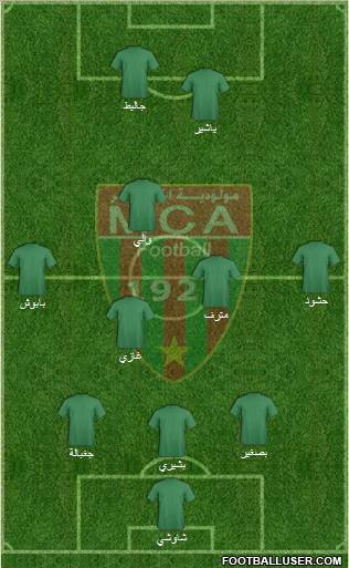Mouloudia Club d'Alger 3-5-2 football formation