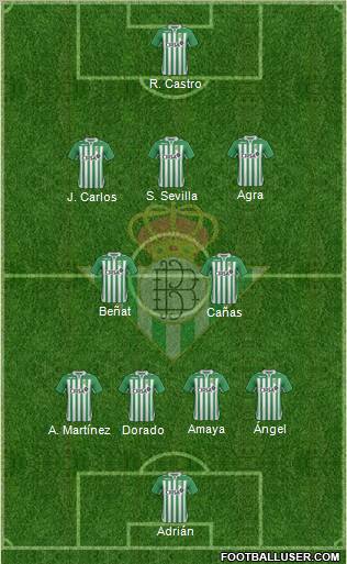 Real Betis B., S.A.D. 4-2-3-1 football formation