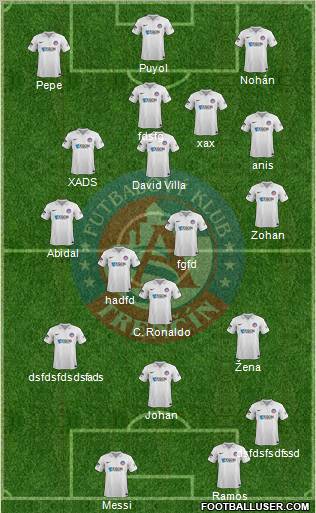 AS Trencin 4-1-4-1 football formation