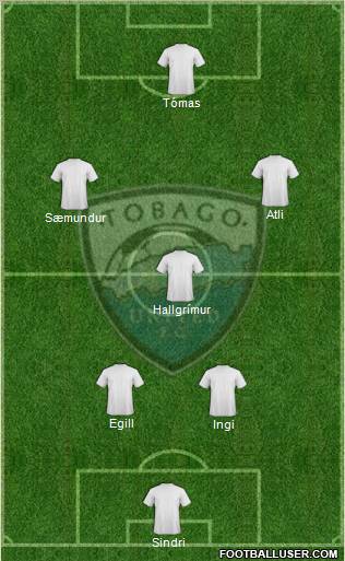 Tobago United FC 5-4-1 football formation