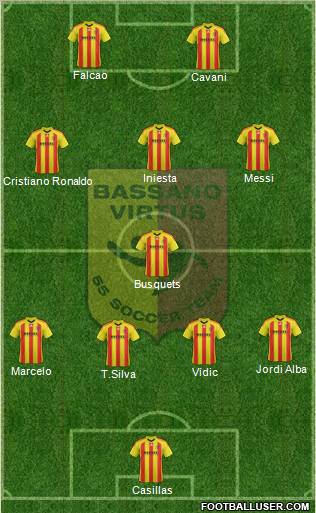 Bassano Virtus 4-1-3-2 football formation