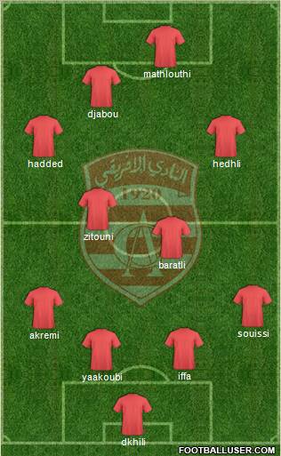 Club Africain Tunis football formation