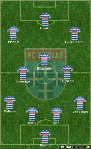FC Zwolle 4-3-3 football formation