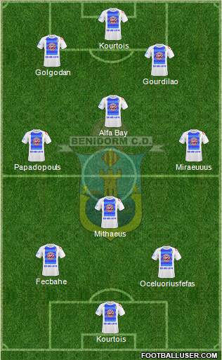 Benidorm C.D. 3-4-2-1 football formation