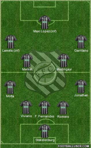 Figueirense FC 5-4-1 football formation